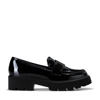 Mocasín Charol Plataforma Negro Casual Mujer QIU288