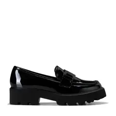 WEIDE - Mocasín Charol Plataforma Negro Casual Mujer QIU288