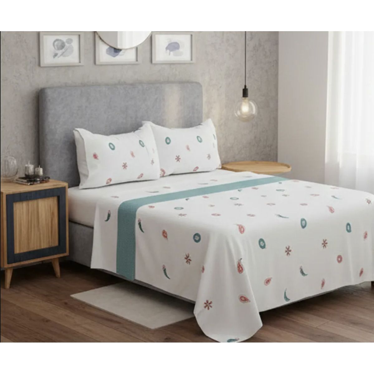 DORAL - Sabana 1.5 Plaza Premium Compose 144 Hilos PASLEY