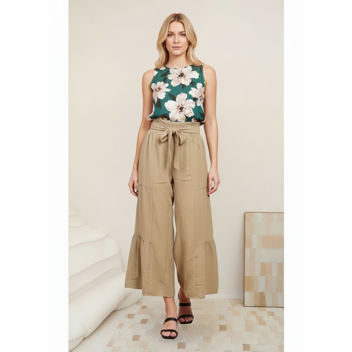 LIKE SHOP - Pantalón Palazzo Mujer Liviano Primavera Verano 2606