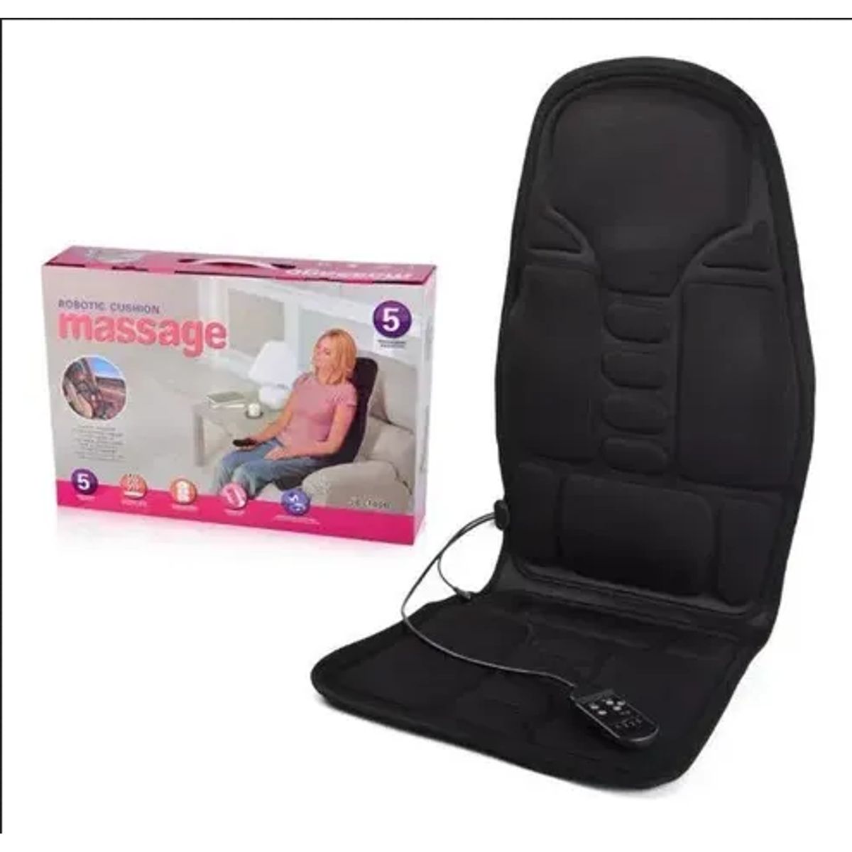GENERICO - Cojin Para Respaldo Masajeador Silla Sillon Portatil
