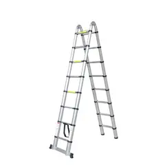 GENERICO - Escalera telescópica 10 peldaños aluminio 209m 150kg Cerram