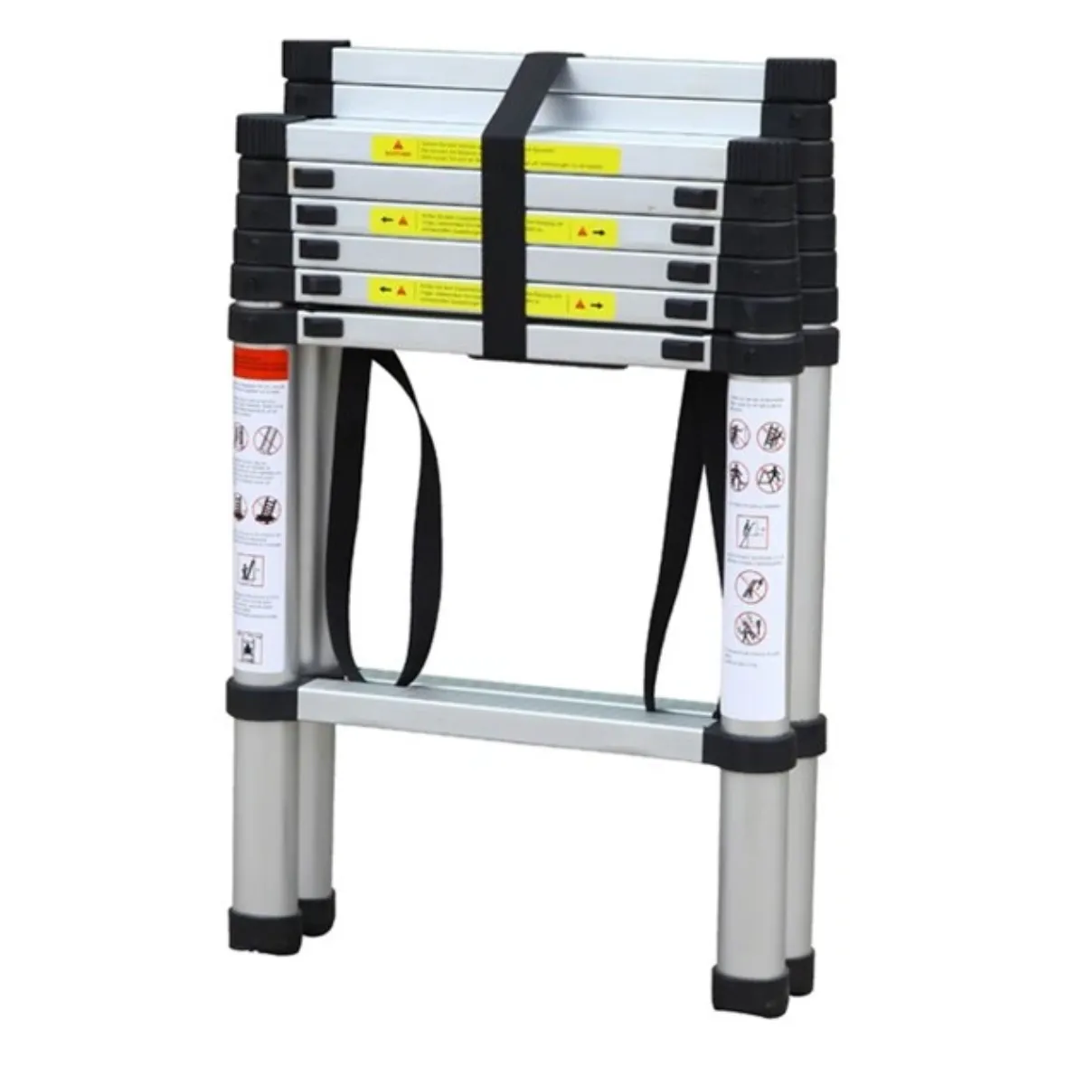 GENERICO - Escalera telescópica 10 peldaños aluminio 2.09m 150kg Cerram