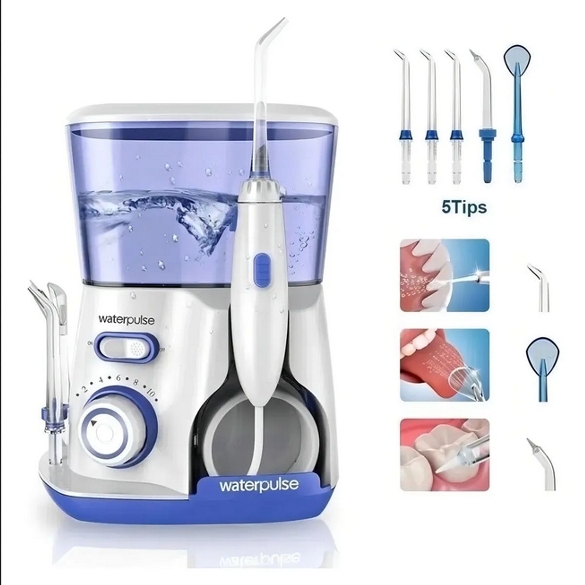 GENERICO - Irrigador Bucal Waterpulse V300 Blue Blanco