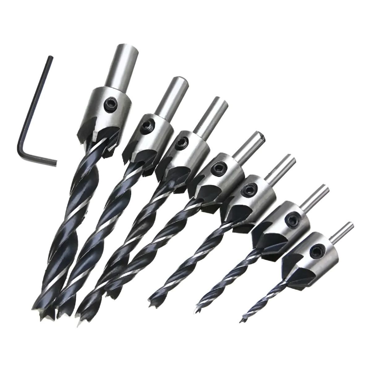 KAMASA - Set / Juego Brocas Piloto Avellanadora Biselado 7 Pcs Kamasa