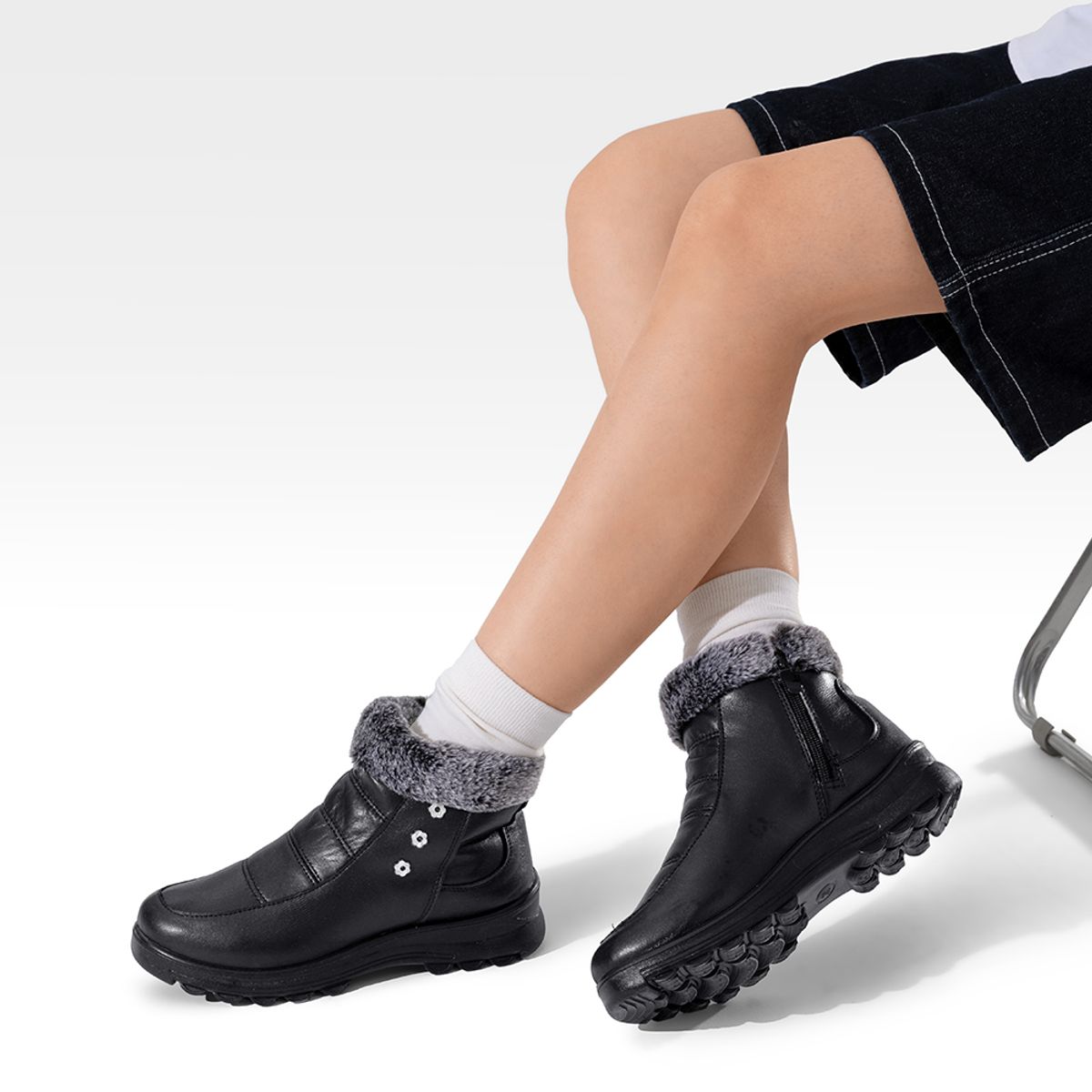 WEIDE - Botin Casual Mujer Térmico Eco Cuero Weide TFA306