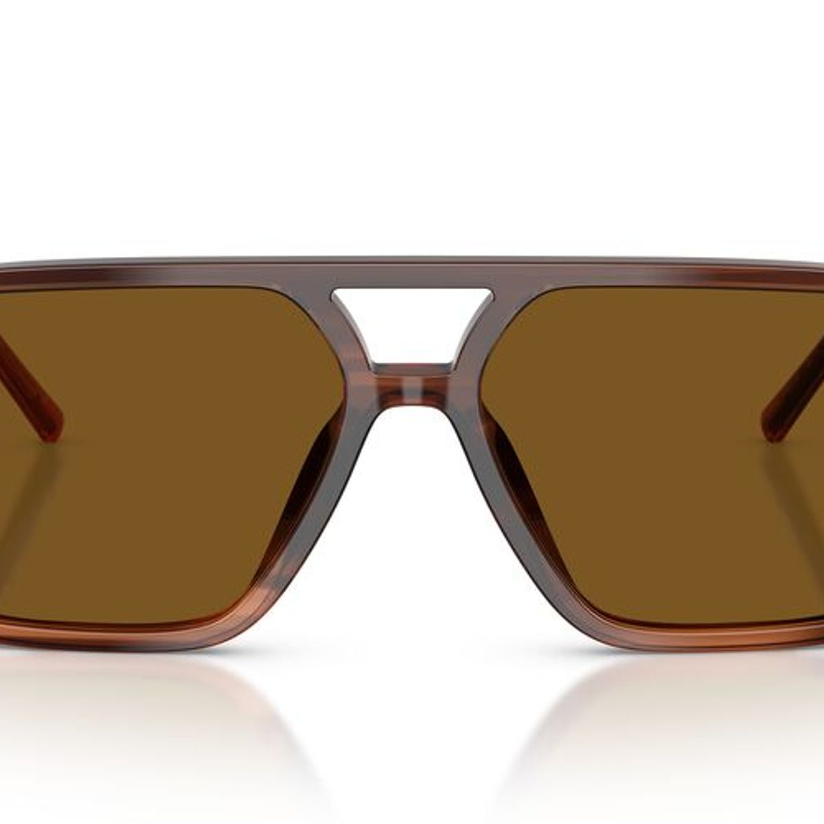 DOLCE&GABBANA - Anteojos De Sol Dolce DG4541 Transp Brown On Striped Brown Dark Brown Polar Unisex