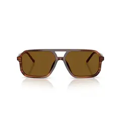 DOLCE&GABBANA - Anteojos De Sol Dolce DG4541 Transp Brown On Striped Brown Dark Brown Polar Unisex