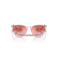 RAY BAN - Anteojos De Sol Ray-Ban RJ9060S Junior Erika Transparent Violet Clear Gradient Red Mirror Red Mujer