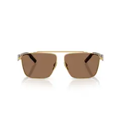 DOLCE&GABBANA - Anteojos De Sol Dolce DG2336 Gold Dark Brown Hombre