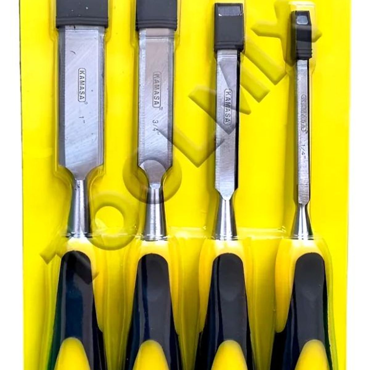 KAMASA - Set / Juego De Formones De Golpe Para Madera 4 Piezas Kamasa