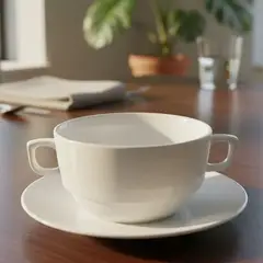 BRIC - 4 Tazas Con Plato Para Consomé Y Sopa