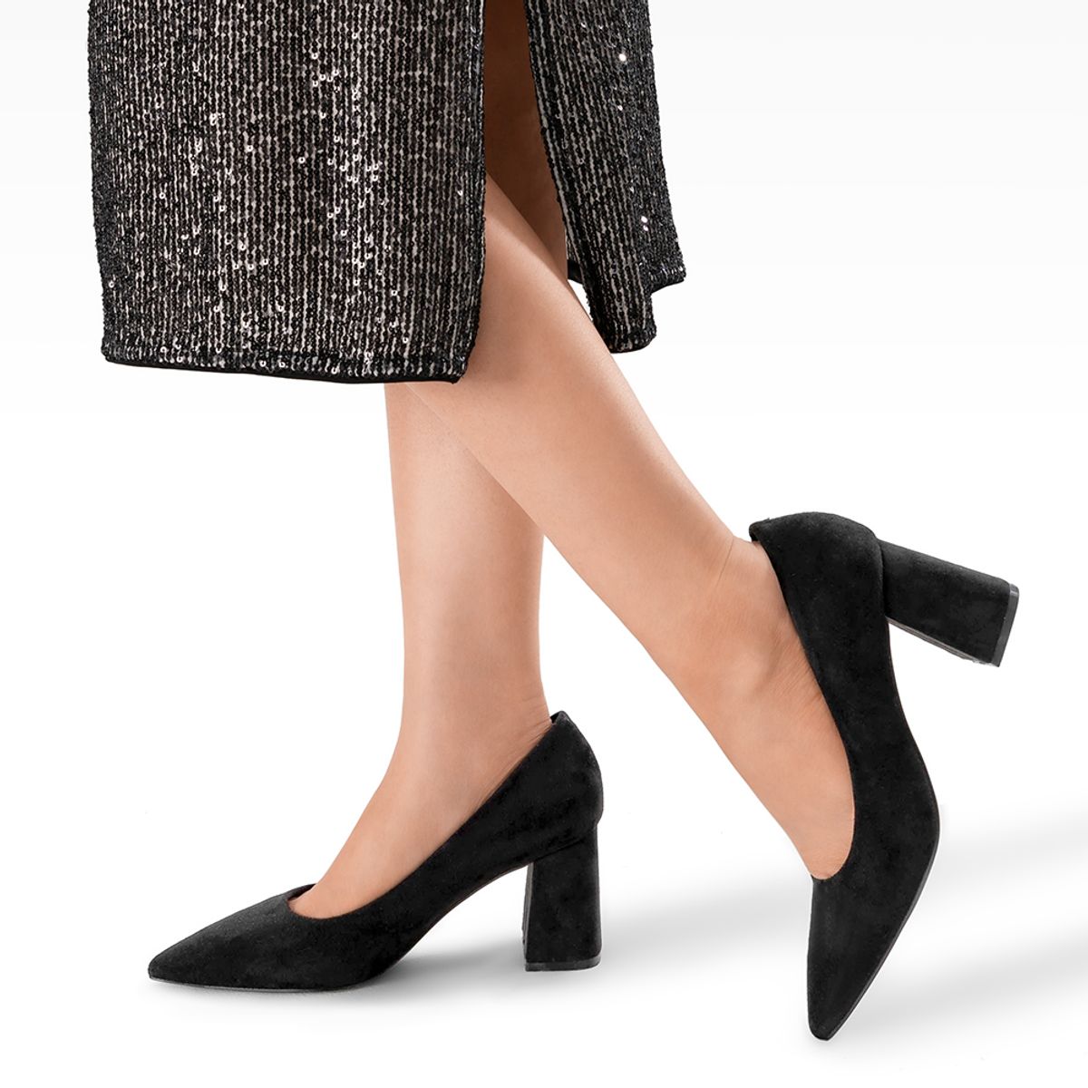 WEIDE - Zapato Taco Alto Mujer Formal PU Textil Weide YOU526B