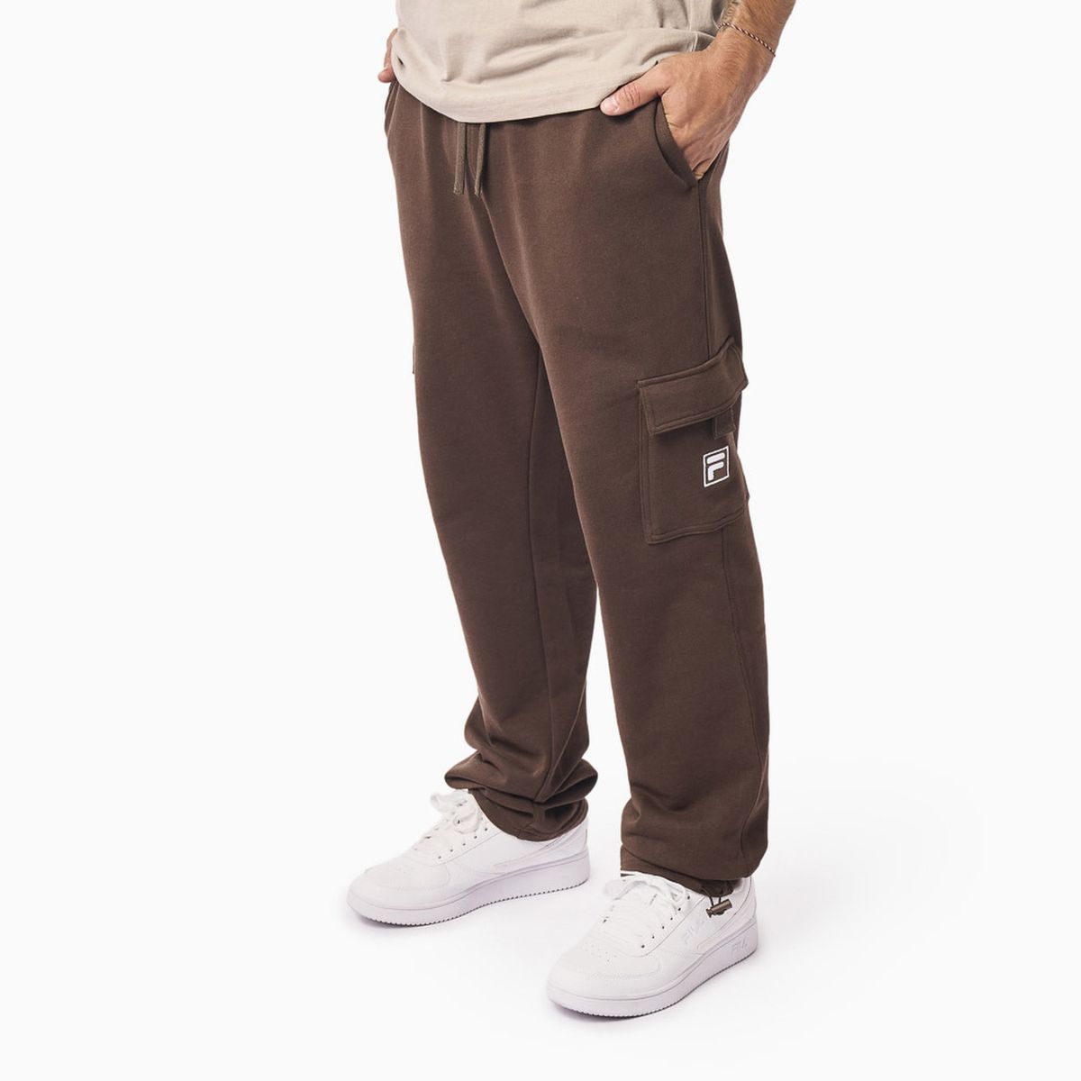FILA - Pantalón Fila Comfort Letter Hombre Cafe
