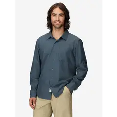 MARMOT - Polera Hombre Airexchange Upf 40 Ls Azul