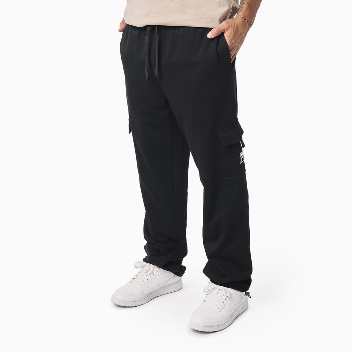 FILA - Pantalón Fila Comfort Letter Hombre Negro