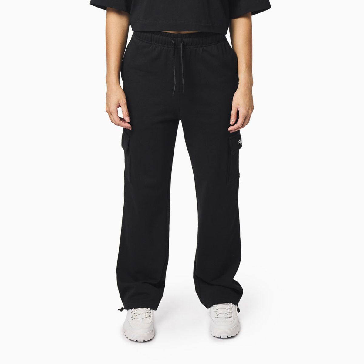 FILA - Pantalón Fila Wide Classic Grand Turismo Mujer Negro