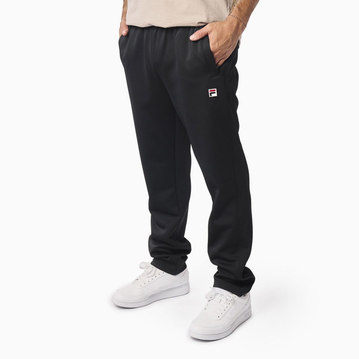 FILA - Pantalón Fila Heritage Letter Hombre Negro