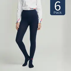 UTILISIMO - Pack 6 Ballerinas Escolares Niña Algodón Azul