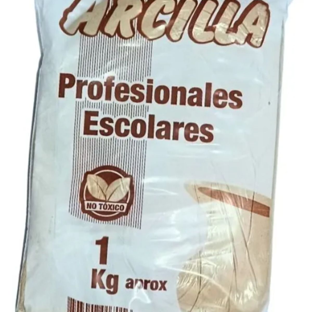 GENERICO - Arcilla 1 Kilo Aprox Uso Escolar Y Profesional Blanco
