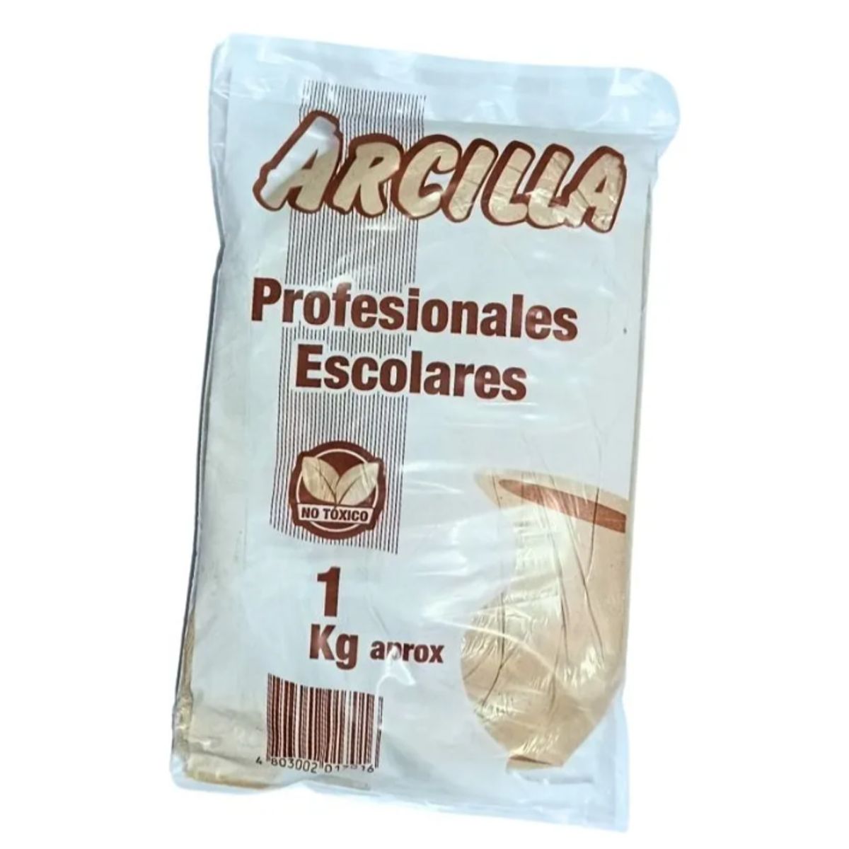 GENERICO - Arcilla 1 Kilo Aprox Uso Escolar Y Profesional Blanco