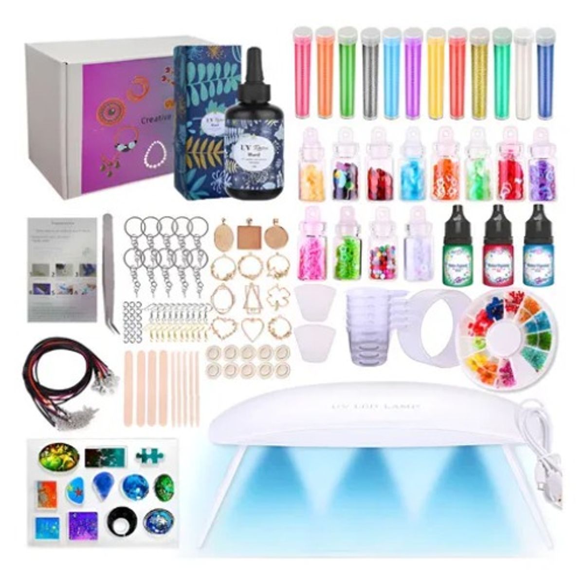 GENERICO - Kit Resina Uv 278 Pcs Transparente