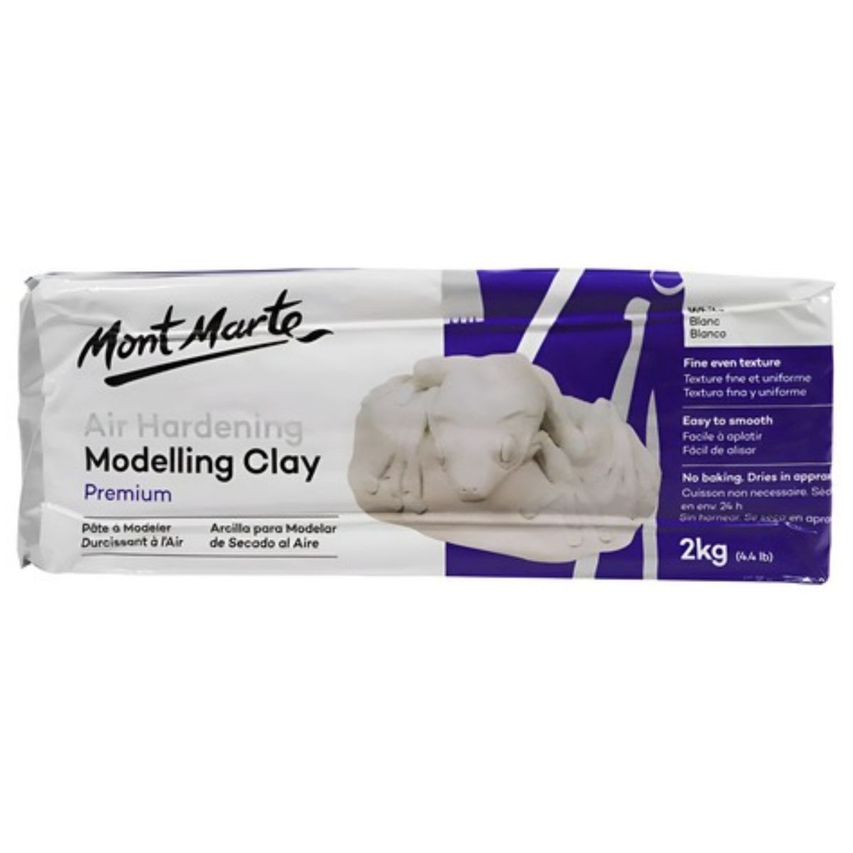 GENERICO - Arcilla Modelar Secado Al Aire Blanco 2 Kg