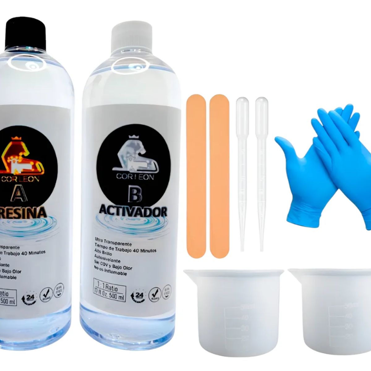GENERICO - Resina Epoxica Ultra Transparente Cristal 11  1100gr Transparente