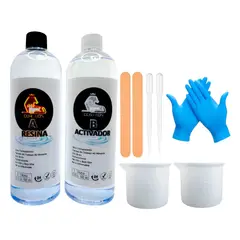 GENERICO - Resina Epoxica Ultra Transparente Cristal 11 1100gr Transparente