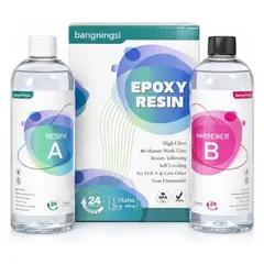 GENERICO - Resina Premium Ultra Transparente 1 Kg Manualidades Transparente