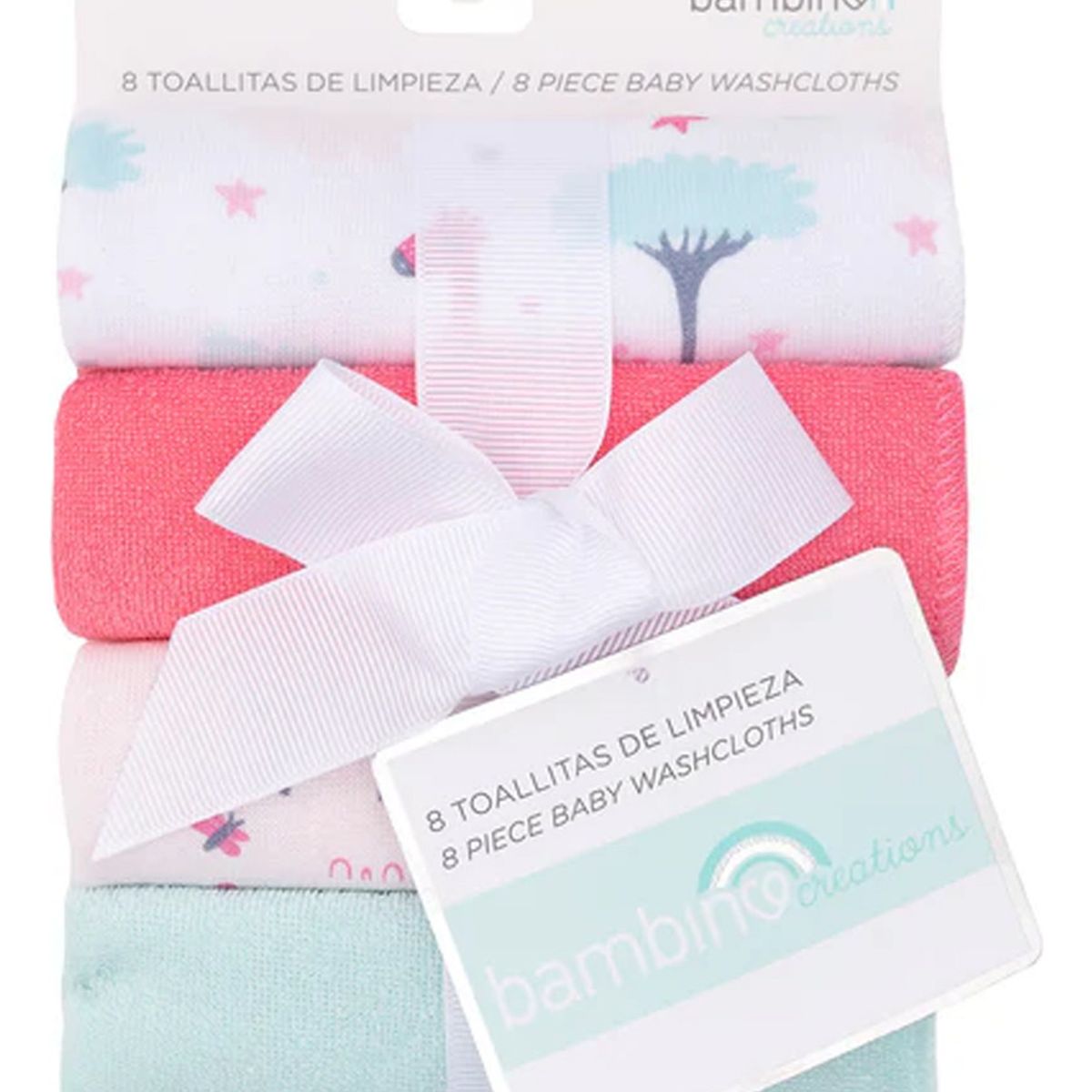 BAMBINO - Toallitas De Algodón Bambino Para Bebé - Pack 8 Unidades