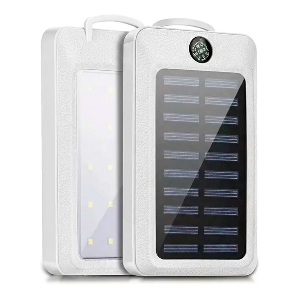 GENERICO - Batería Externa Carga Solar Power Bank 20000mah Lámpara Usb Blanco