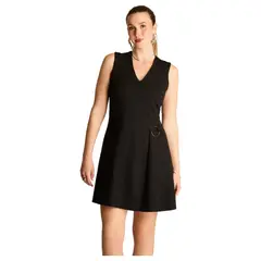 LORENZO DI PONTTI - Vestido Corto Mujer Negro