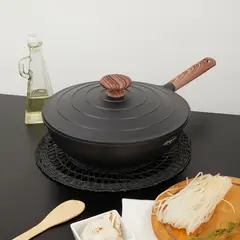 OROLEY - Wok con tapa, Oroley, color negro, modelo Eco Nature, 30cm