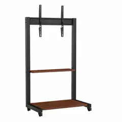 GENERICO - Soporte Rack Tv Con Ruedas Y Mesa De Madera Robusta De 32-75 Negro Cod7771