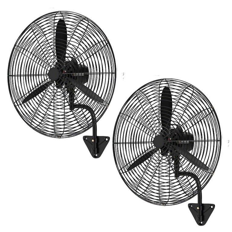 RIOVEO Pack De 2 Ventiladores Industriales De Pared Motor Poderoso 78 Cm 50 Hz