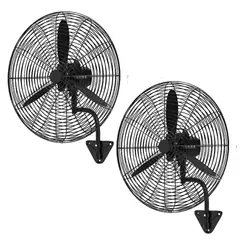 RIOVEO - Pack De 2 Ventiladores Industriales De Pared Motor Poderoso 78 Cm 50 Hz