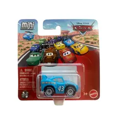 MATTEL - Pixar Cars - Mini Racers - Rayo Mcqueen Dinoco - Metálico Azul