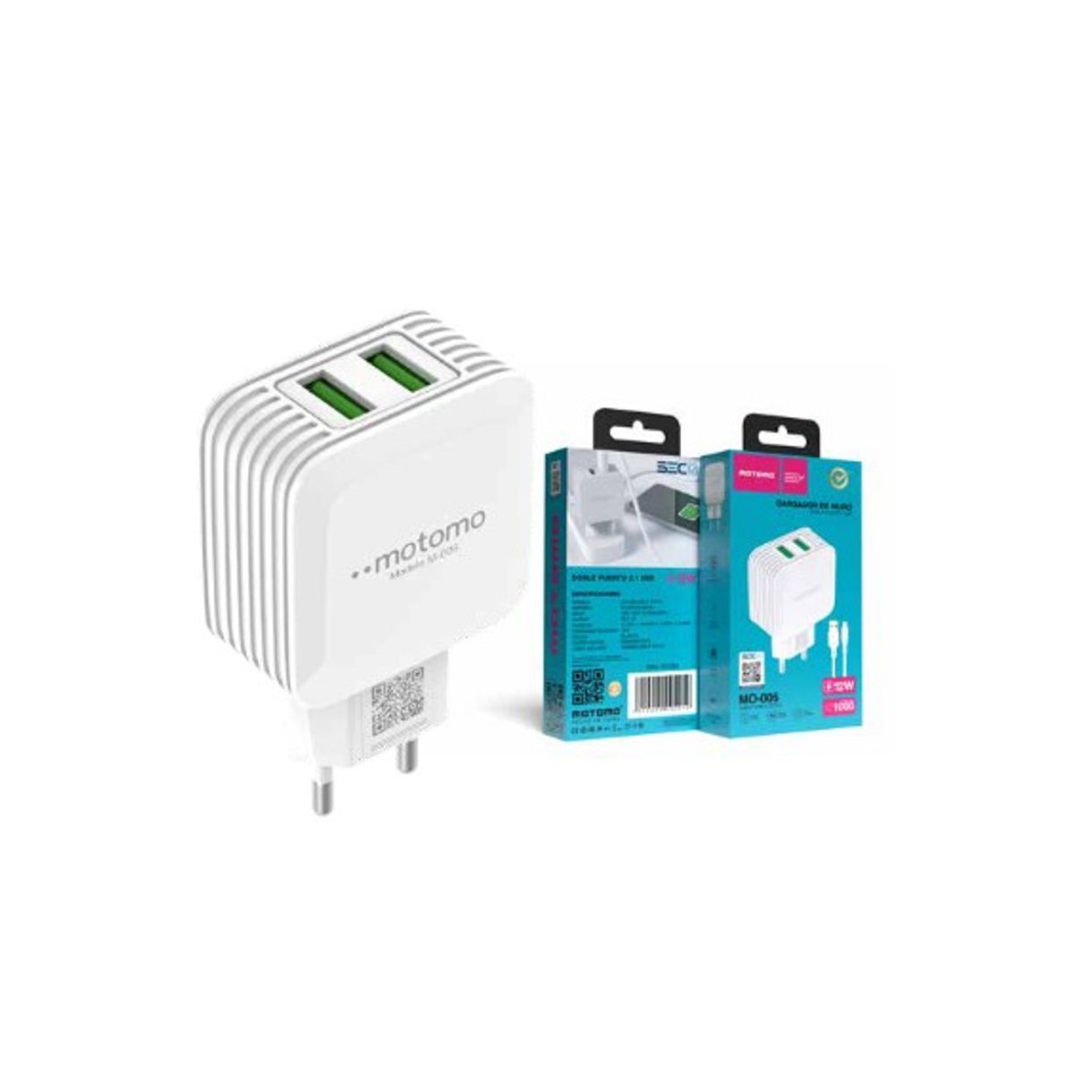 MOTOMO - CARGADOR MOTOMO MO-006 CABLE TIPO C