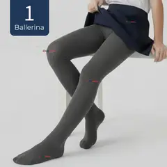 UTILISIMO - Ballerinas Escolares Niña Algodón Gris