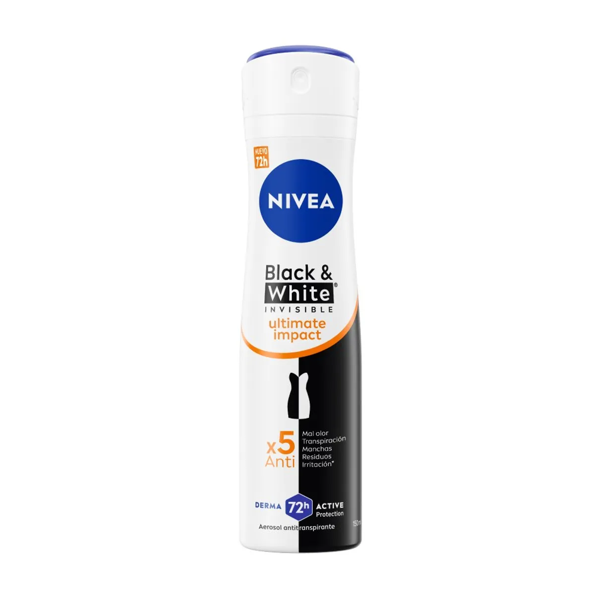 NIVEA - NIVEA Antitranspirante Black & White Ultimate Impact 150ml
