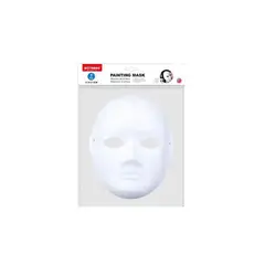 GENERICO - Máscara Motarro Pasta Papel Blanca Para Pintar Antifaz Manualidades