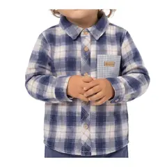 EXCEPTION - Camisa Manga Larga Afranelada Bebé Niño