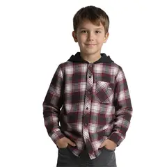 EXCEPTION - Camisa Manga Larga Afranelada Niño