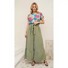 LIKE SHOP - Pantalón Palazzo Mujer Liviano Primavera Verano 2606