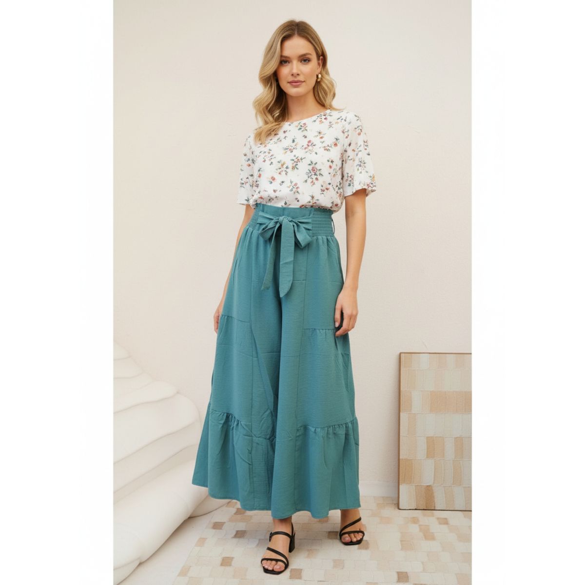 LIKE SHOP - Pantalón Palazzo Mujer Liviano Primavera Verano 2606