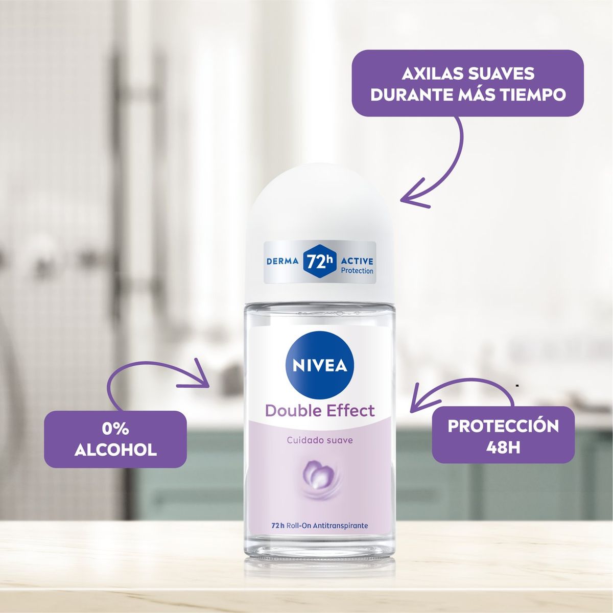 NIVEA - NIVEA Antitranspirante Double Effect Roll On 50 ml