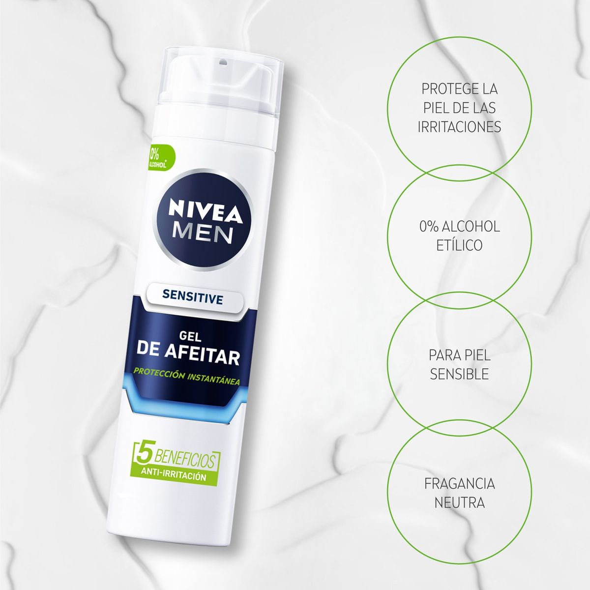 NIVEA - Gel de afeitar NIVEA MEN Sensitive 200 ml