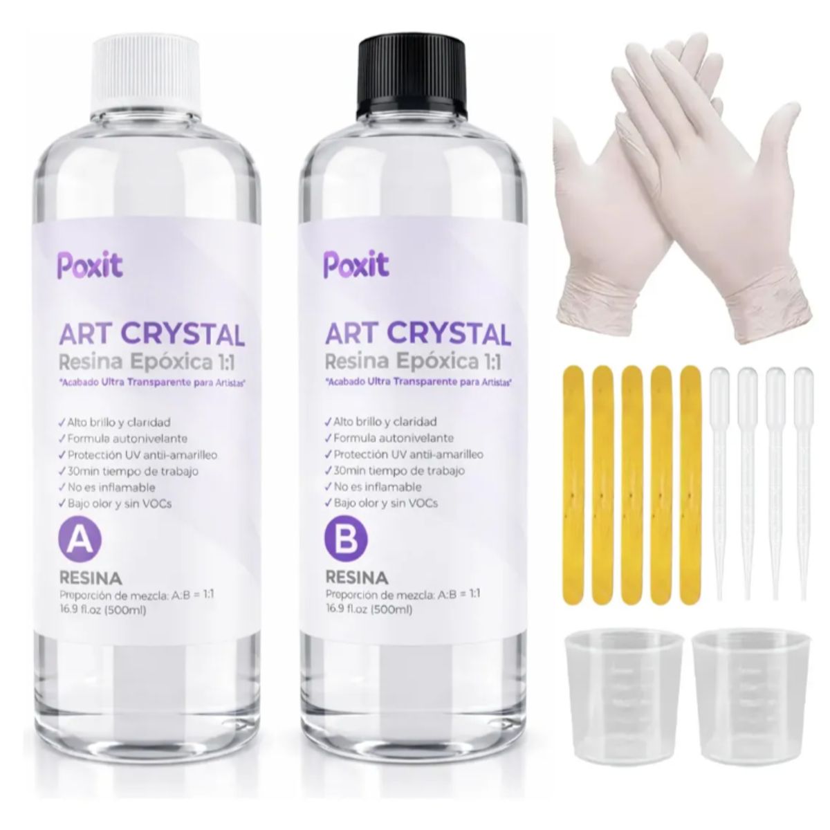 GENERICO - Resina Epóxica Cristal 11 1000ml + Accesorios.