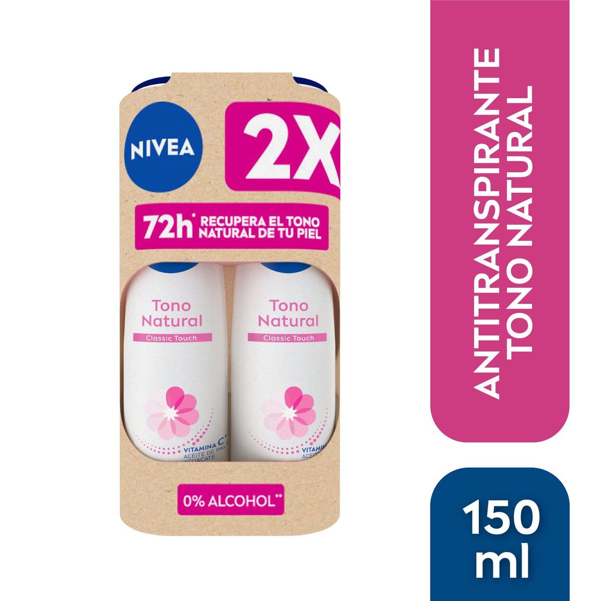 NIVEA - NIVEA Desodorante Antitranspirante Tono Natural Classic